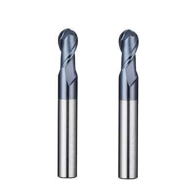 China R0.5mm HRC50 2 Milling Cutter Flutes Ball Nose End Mill Tungsten Carbide Cutter CNC Router Bit Tool Milling Cutting Tools for sale