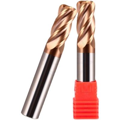 China HRC50 HRC55 HRC65 Milling Cutter Radius End Mill Tungsten Carbide Metal Router Tool 4 Flutes R0.5 R1 Surface Corner Steel Machining for sale