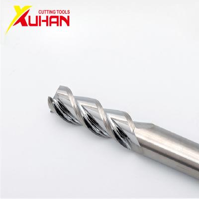 China Carbide Milling Cutter Alloy Coating Tungsten Steel Tool By HRC55 3 Blade Endmills Milling Cutter Aluminum Machining Woodding Cutter for sale