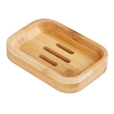 China Sustainable Bamboo Wooden Soap Dish Holder Tray, Wooden Bar Soap Saver Self-Draining Soap Crate For Shower for sale