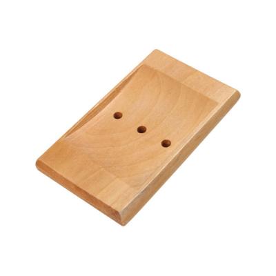 China Sustainable Natural Wooden Bamboo Soap Dish Holder For Bathroom Kitchen Sponges Accessories Storage for sale