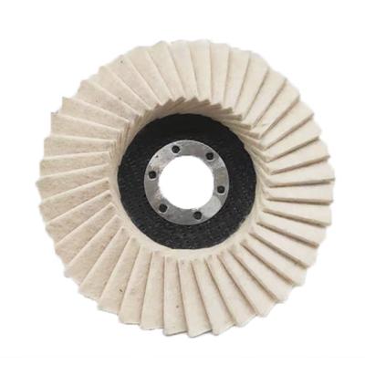 China Pexmientas Aluminum Polishing Wool Felt Wheel Wool Fin Wheel Felt Polishing Wheel for sale