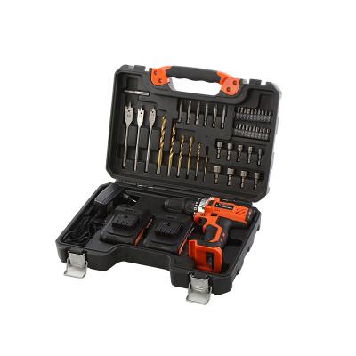 China AT-47E 74 PCS 20V Power Drill Set Impact Drill Tool Kit Cordless Drill Set AT-47E Cordless Impact for sale