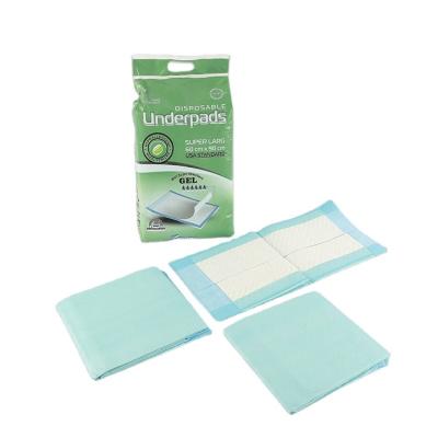 China Fabric+wood paper+PE hot lamination medical underpad disposable adult underpads 80x180cm for sale