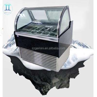 China Fan Cooling System Italian Ice Cream Refrigerator Display Cabinet / Popsicle Display Cabinet for sale