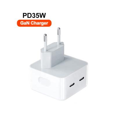 China Mobile phone Hot Selling Portable Travel USB-C Power Adapter PD35W Fast GaN Charger For Laptop MacBook iPad iPhone for sale