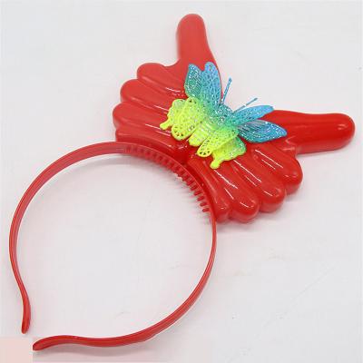 China Party Props LED Butterfly Light Up Wedding Hen Party Headband Flashing Hair Band for sale