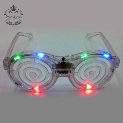 China New Fashion Heart Plastic Glass Party Light Up Instant Lead Glasses for sale