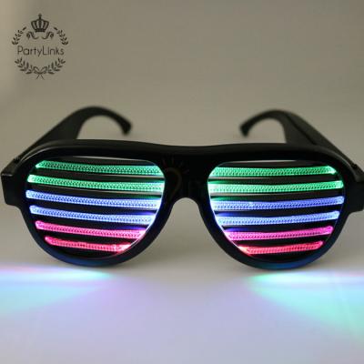 China Plastic Gifts China Supply Pop Activated Led Light Sunglasses Eye Glasses for sale