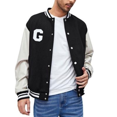 China OEM QUICK DRY Custom Made Chenille Embroidered Logo Patches Letterman Baseball Bomber Jacket For Men for sale