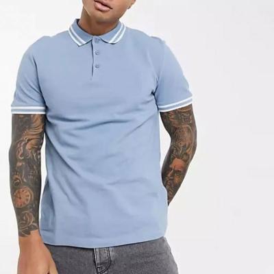 China Anti-Wrinkle Good Quality Polo Custom T-shirt Slim Fit Striped White Plain Men's Polo Shirt Cotton for sale