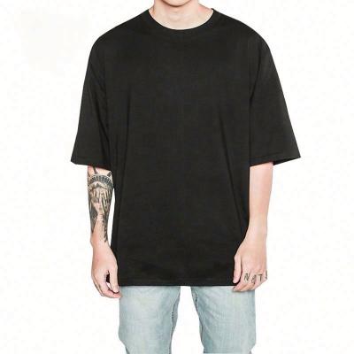 China Wholesale Western Clothing Anti-Wrinkle Style 3/4 Sleeve T-shirts Oversized Men's T-shirt Hip Hop Streetwear for sale