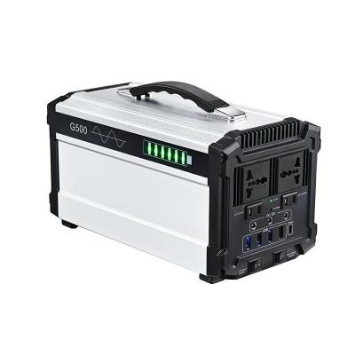 China UPS 12v 40Ah Function Pure Sine Wave Inverter 500W Storage Power Station Camping Pure Solar Power Supply for sale