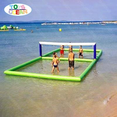 China Wholesale Sports Games Water Play Beach Water Volleyball Court Inflatable Floating Pool Volleyball Court for sale