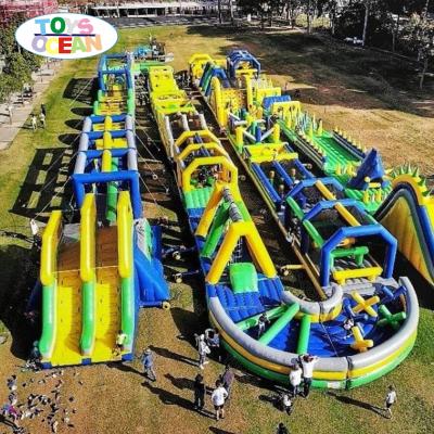 China Wholesale Custom High Quality Adult Inflatable Playground Kids Obstacle Course Park Games Factory For Sale for sale