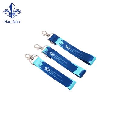 China Colored Short Sublimation Wrist Lanyard Key Chain Lanyard Strap Printed Lanyard With Logo Custom for sale