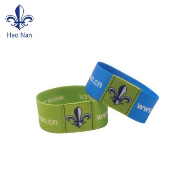 China Factory Custom Promotion Custom Fabric Elastic Wristband With Polyester for sale