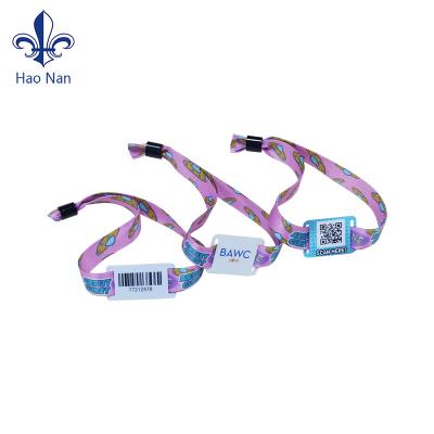 China New design logo waterproof / waterproof rfid custom fabric woven wristband for event for sale