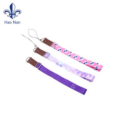 China Promotional High Quality Leather Wristband Polyester Sublimation Key Chain Custom lwith Logo for sale