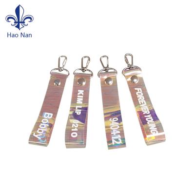 China User Friendly Customized Holographic Illusion PVC Short Phone Keychains / Key Chain for sale