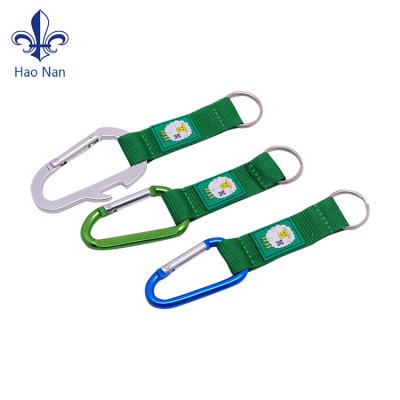 China Portable Hot Selling Multitool Carabiner Custom D-Shape Carabiner Key Holder Aluminum Keychain With Strap for sale