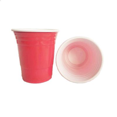 China 300ml/10oz Cheap Disposable Plastic Red Beer Mugs for sale