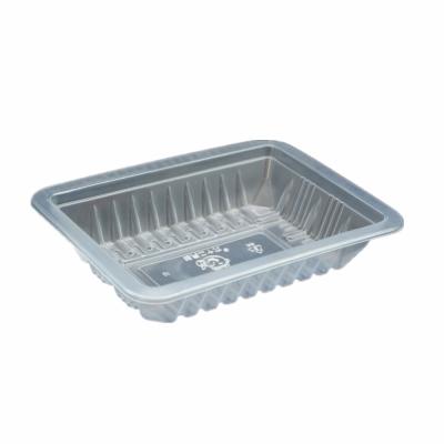 China Plastic Clear Disposable Frozen Food PP Meat Food Serving Serving Tray Clear In Food Grade for sale