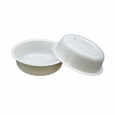 China 100% Food Grade Materials Round PP Plastic Disposable Food Serving Tray In Food Grade For Salad for sale