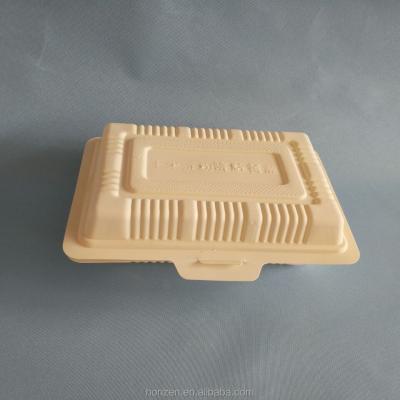 China Cheap Disposable Food Cornstarch PLA Fast Food Biodegradable Tray for sale