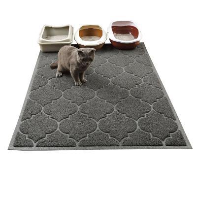 China Fashion Stocked Eco Universal Waterproof 46x35 Portable Soft Inches Soft Durable Large Cat Litter Mat for sale