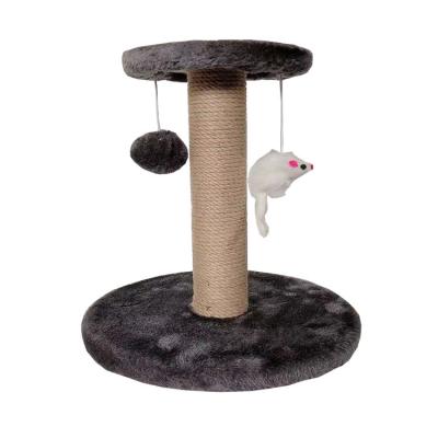 China Unique Modern Wholesale Small Ball Stocked Cute Play Relax Frame Cat Scratching Post Cat Tree Sleep Climbing With Mouse for sale