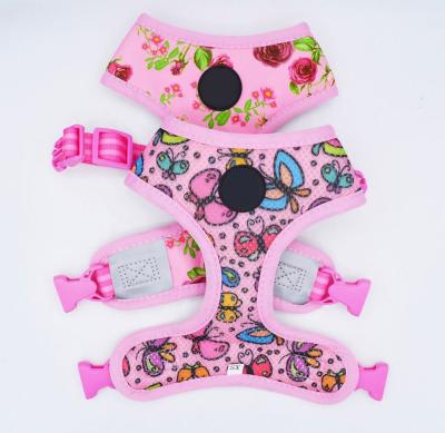 China Personalized Custom Reversible Dog Harness Pattern Print Pet Harness Dog Harness Vest for sale