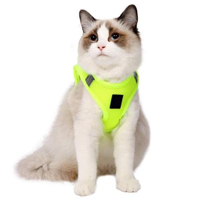 China Viable Puppy Rabbits Light Ultra Collar Cat Walking Jacket Running Cushioning Cat Harness Comfortable Soft Escape Proof And Leash for sale