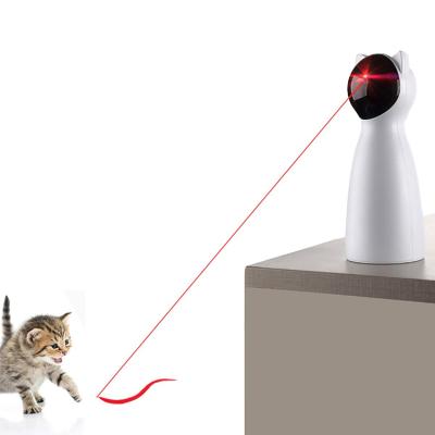 China Rechargeable Red Interactive Indicator Stocked Cat Teaser Exerciser New Smart Cat Laser Toy Automatic Electronic Interactive Laser for sale