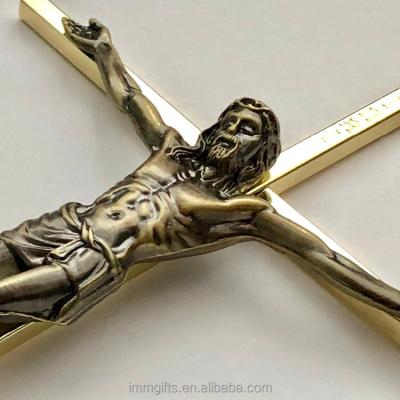 China China High Reputation Immanuel Crucifix Jesus hanging wall decoration religious inspirational Christian product hand crafted INRI for sale