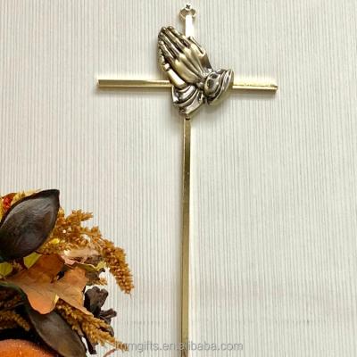 China China HQ Immanuel Prayer Hand Crucifix wall decoration religious inspirational Christian church supply INRI for sale