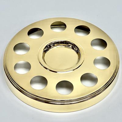 China Stainless Steel Communion Items Set Stainless Steel Bread Dish Gold for sale