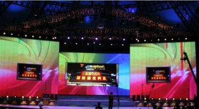 China DIP 37.5mm Curtain Led Stage Screens 1800cd / ㎡ , 2R1G1B LED Display for sale