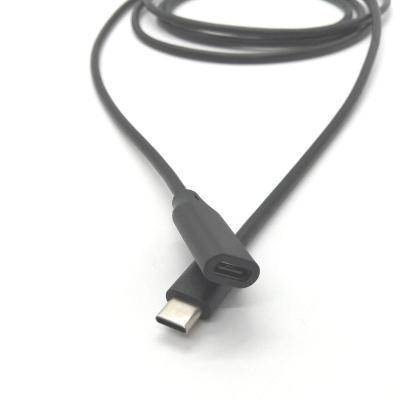 China Custom High Quality 1 Meter Camera Black USB C Male To USBc Female Extension Cable for sale