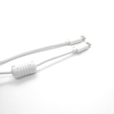 China High Quality WHITE Mobile Phone OEM/ODM 1m Type c To Type c Circular Extension Cable for sale