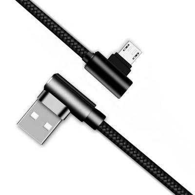 China OEM/ODM Camera to Right Angle Micro Data Cable Metal Shell Right Angle USB Charging Male 1M Black Data Transfer, Fast Charging NC 3a; GUA for sale