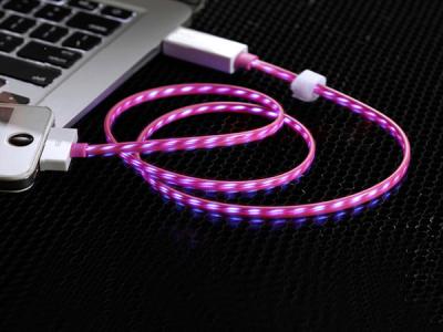 中国 LED は iPhone 4S のための USB の充電器ケーブル 30Pin の青い目に見えるつけます 販売のため