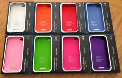 China Women Emergency External Battery Case 1900mah colorful for Iphone 4 / 4s for sale