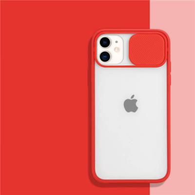 China Anti-drop Slide Camera Lens Protective Phone Case For iPhone 13 12 11 pro XR max XS 7 8 plus X Matte Transparent Soft Back Cover Shell for sale