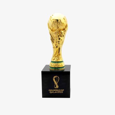 China Worldwide World Cup Trophy Model 100mm With Pedestal FWC Football 2022 FWC Official Licensed for sale