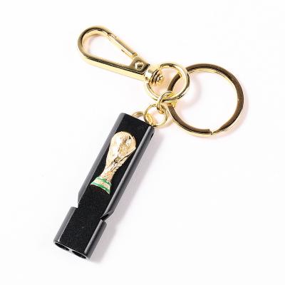 China Metal World Cup Key Chain With Football Trophy 2.5D Metal Whistle FWC Official Authorized for sale