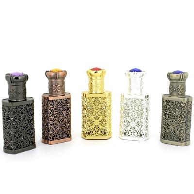 China Personal Care MUB 20ml Gold Color Spray Perfume Bottle , Arabian Style Metal Alloy Perfume Bottle for sale