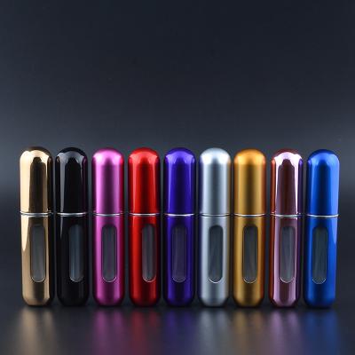 China Personal Care MUB Wholesale 5ml Refillable Bottom Perfume Bottle, Aluminum Atomizer Travel Spray Bottles for sale