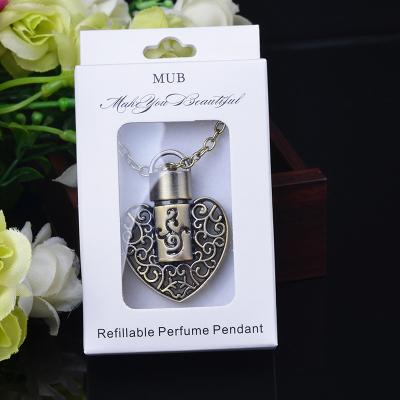 China 2016 Popular Necklace MUB 2016 Heart Shape Essential Oil Pendants Canda Love Perfume Refillable Pendant for sale