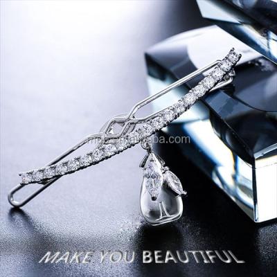 China 2017 new design essential oil rhinestone brooch oil&perfume diffuser brooch pin for wedding invitation for sale